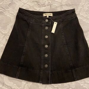 Black Denim Madewell Skirt
